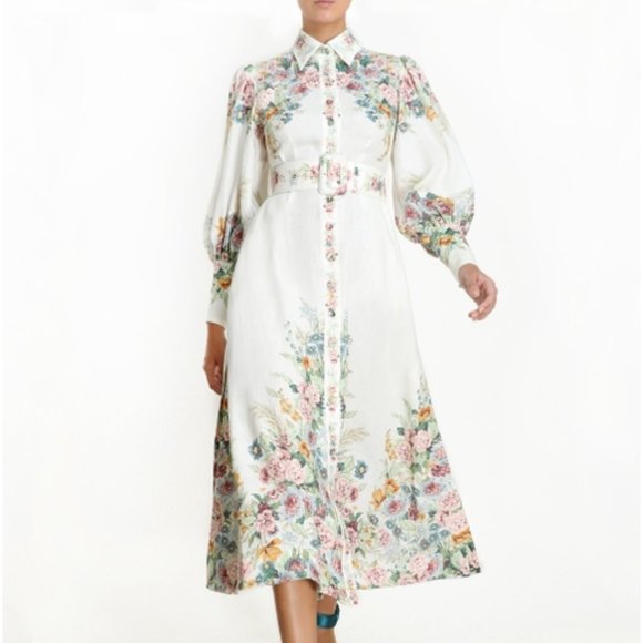 Zimmermann Wavelength Bell Sleeve Midi 